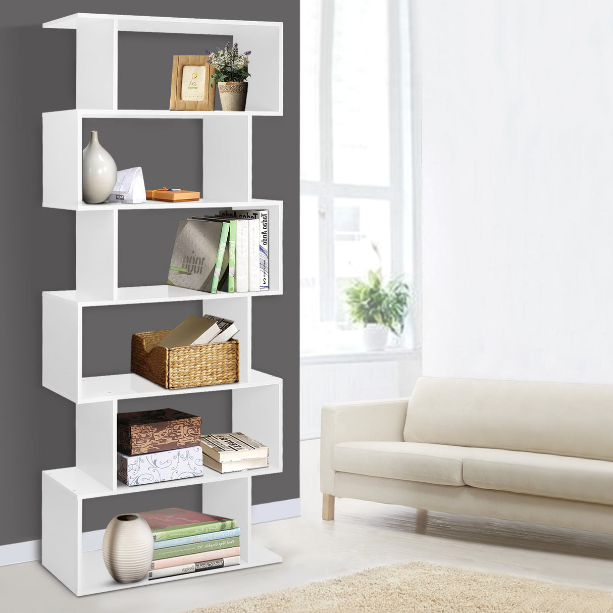 Hackney 6 Tier Display Shelf, White