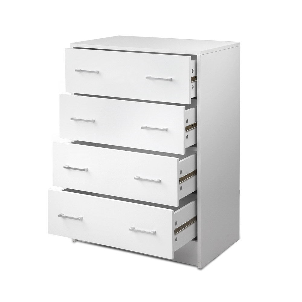 Burrawang 4 Drawer Tallboy, White