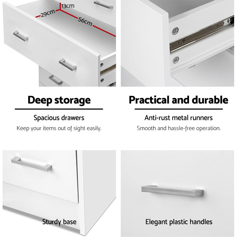 Burrawang 4 Drawer Tallboy, White