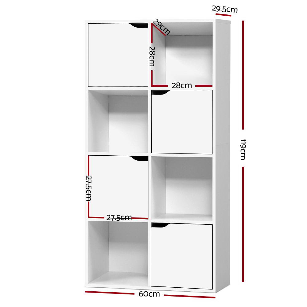 Henley Beach 8 Cube Display Shelf, White