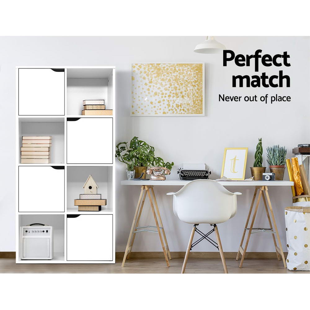 Henley Beach 8 Cube Display Shelf, White