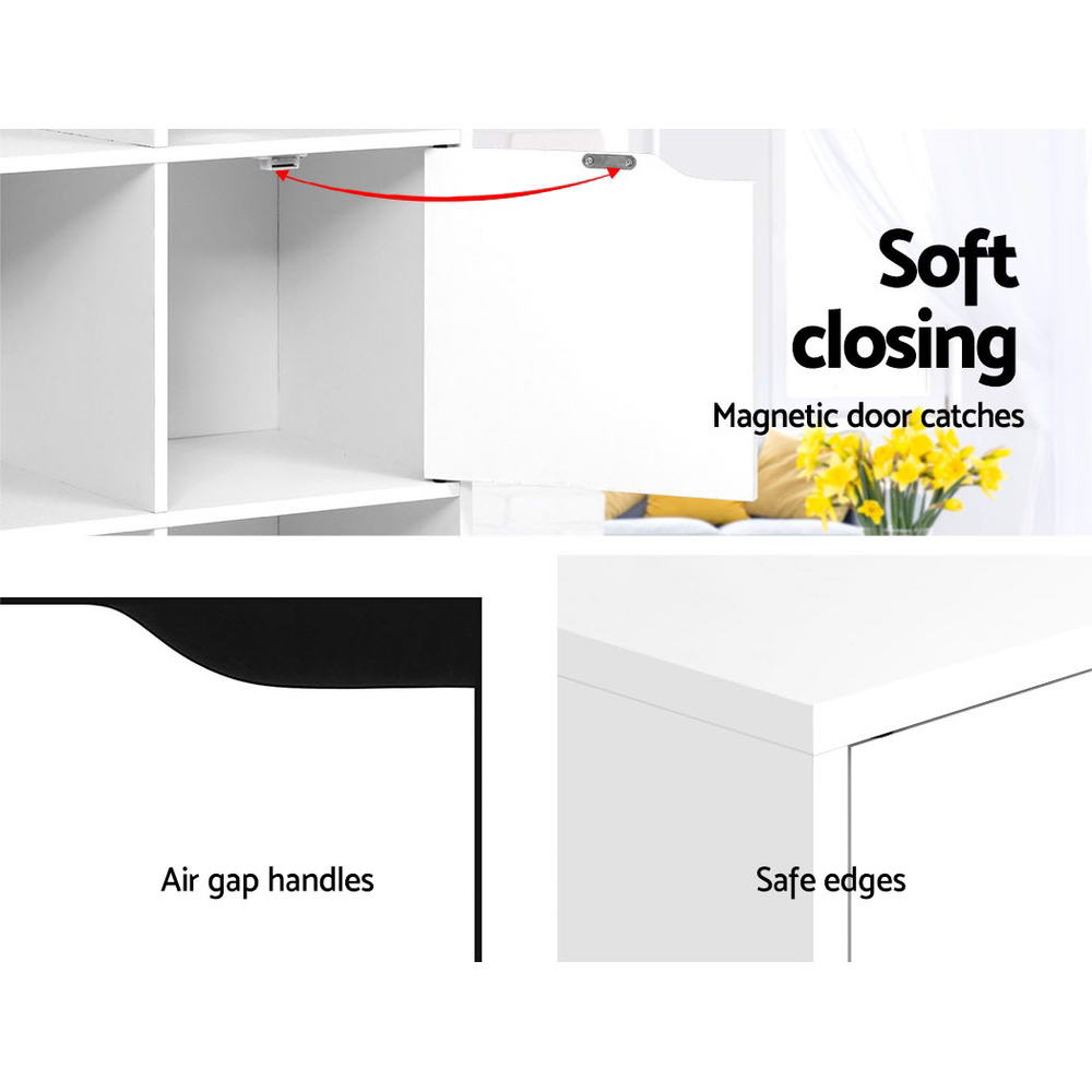 Henley Beach 8 Cube Display Shelf, White