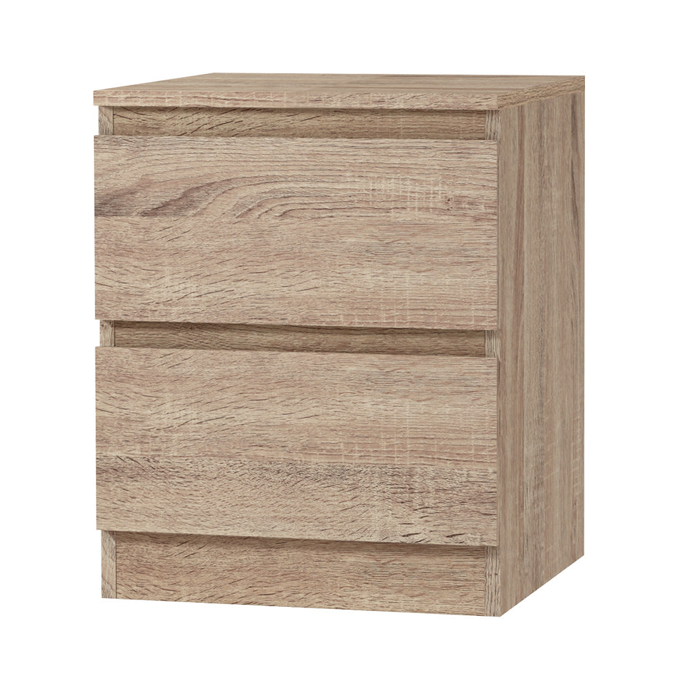 Alstonville 2 Drawer Bedside Table, Oak