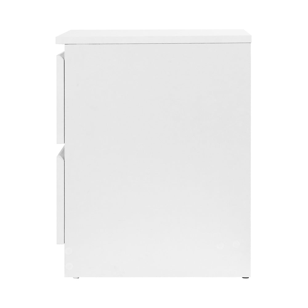 Alstonville 2 Drawer Bedside Table, White