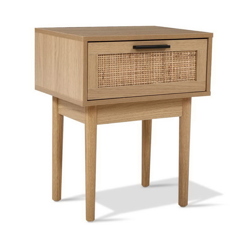 Murwillumbah Rattan Bedside Table, Natural