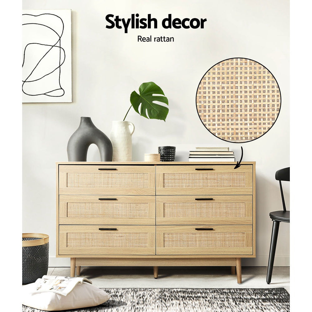 Sutton Forest 6 Drawer Lowboy, Oak view 5