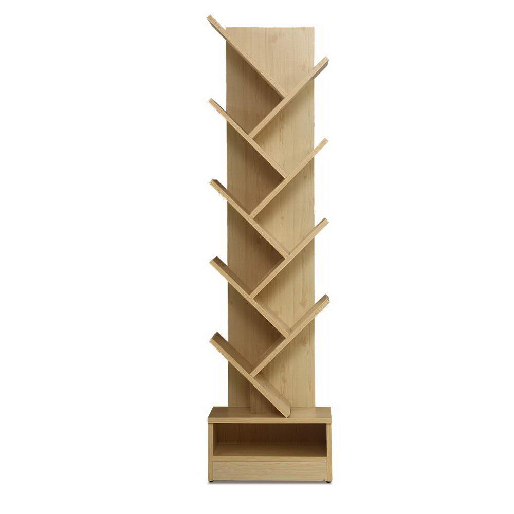 Artiss Natural Tree Bookshelf - 9 Tiers