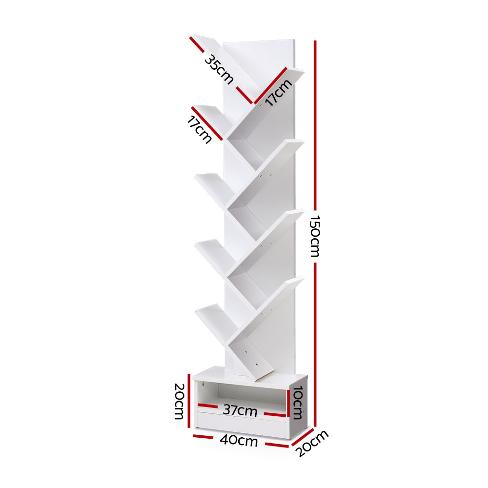 Highgate 9 Tier Bookshelf, White