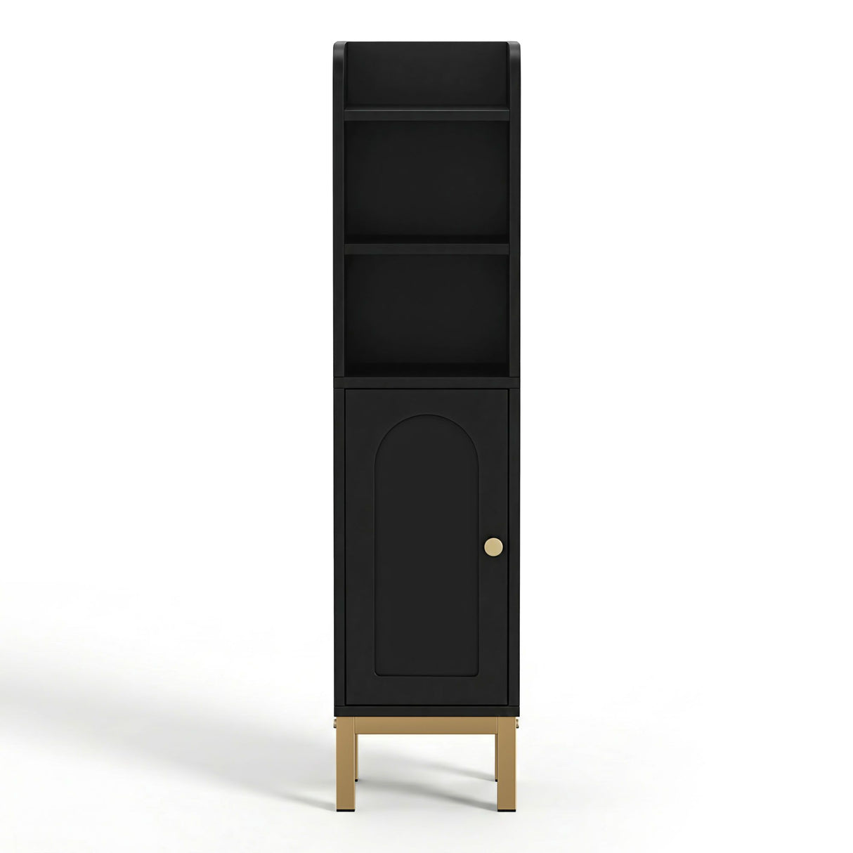 Tantanoola Slim Corner Bathroom Cabinet, Black image 3