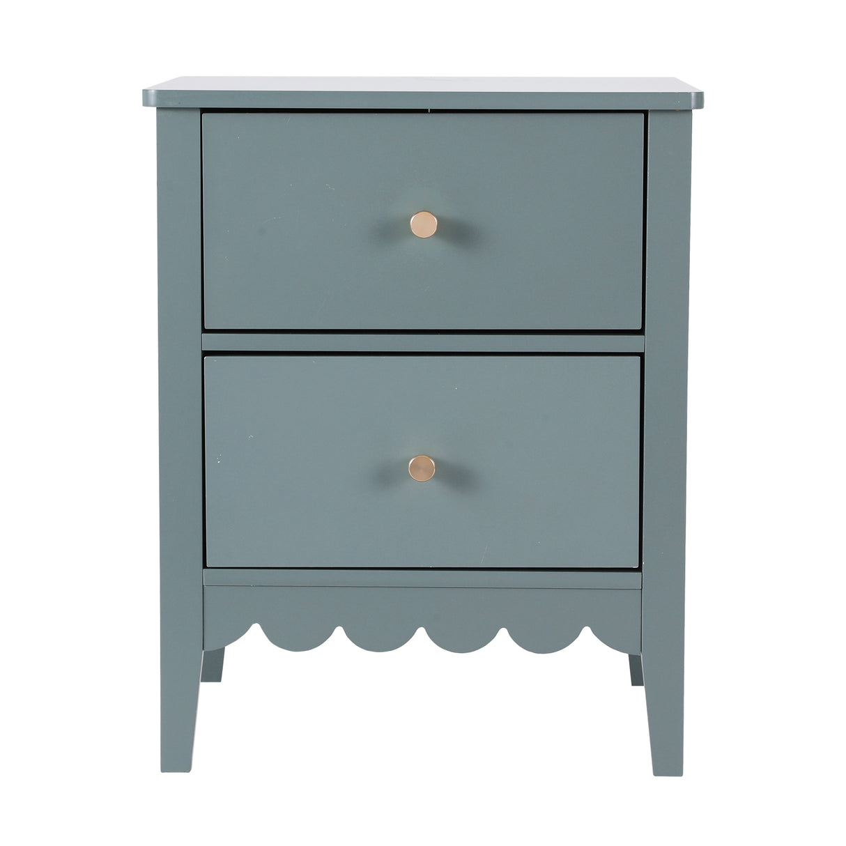 Casuarina 2 Drawer Bedside Table, Green