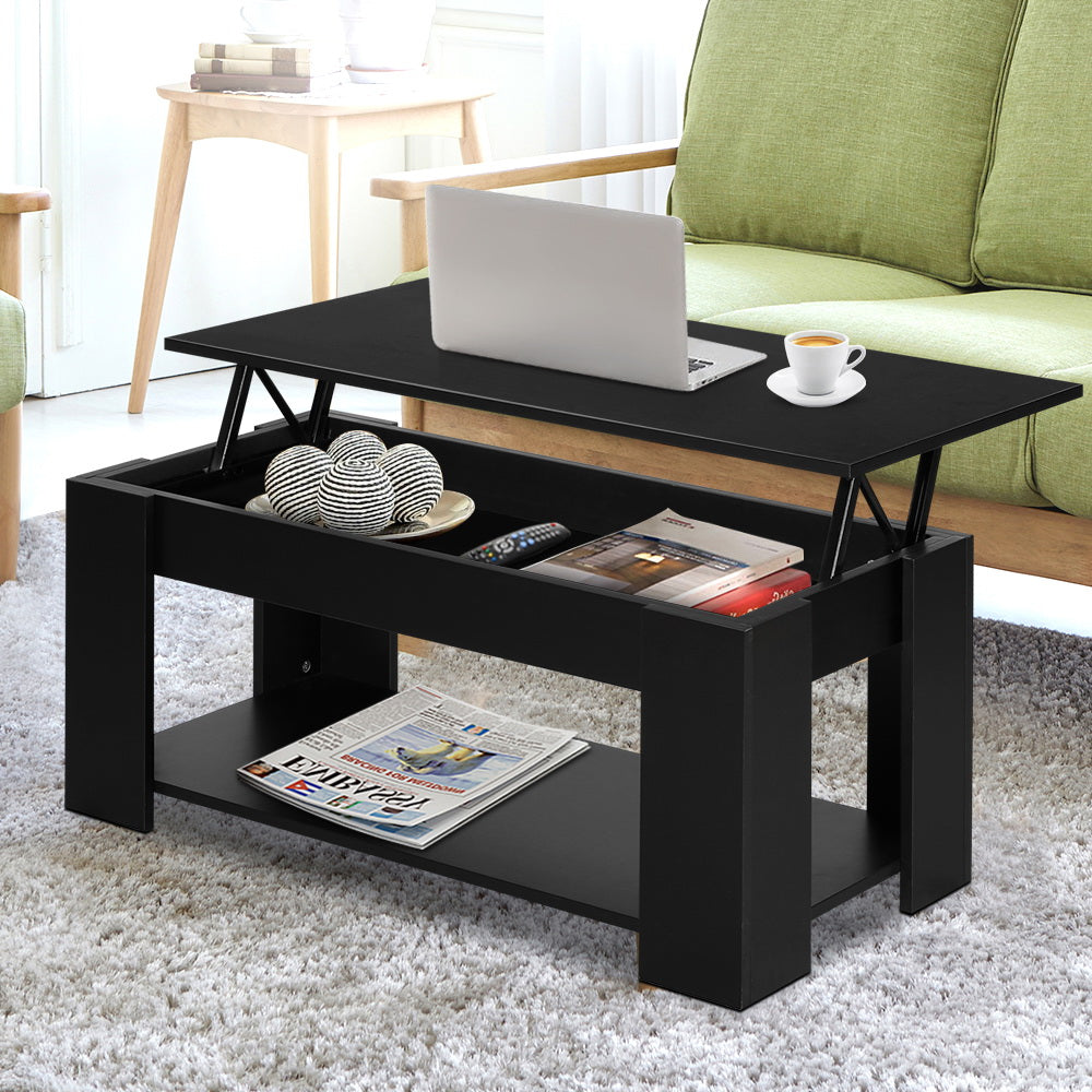Hoddles Creek black coffee table in a modern living room