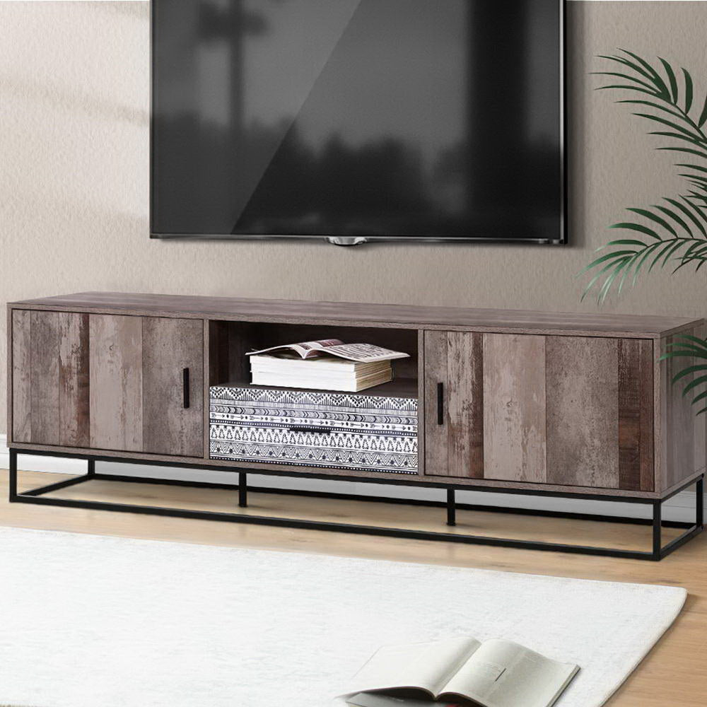 Artiss 180cm Industrial TV Cabinet — E1 Particle Board with Steel Tube Base — Allure Home Collections