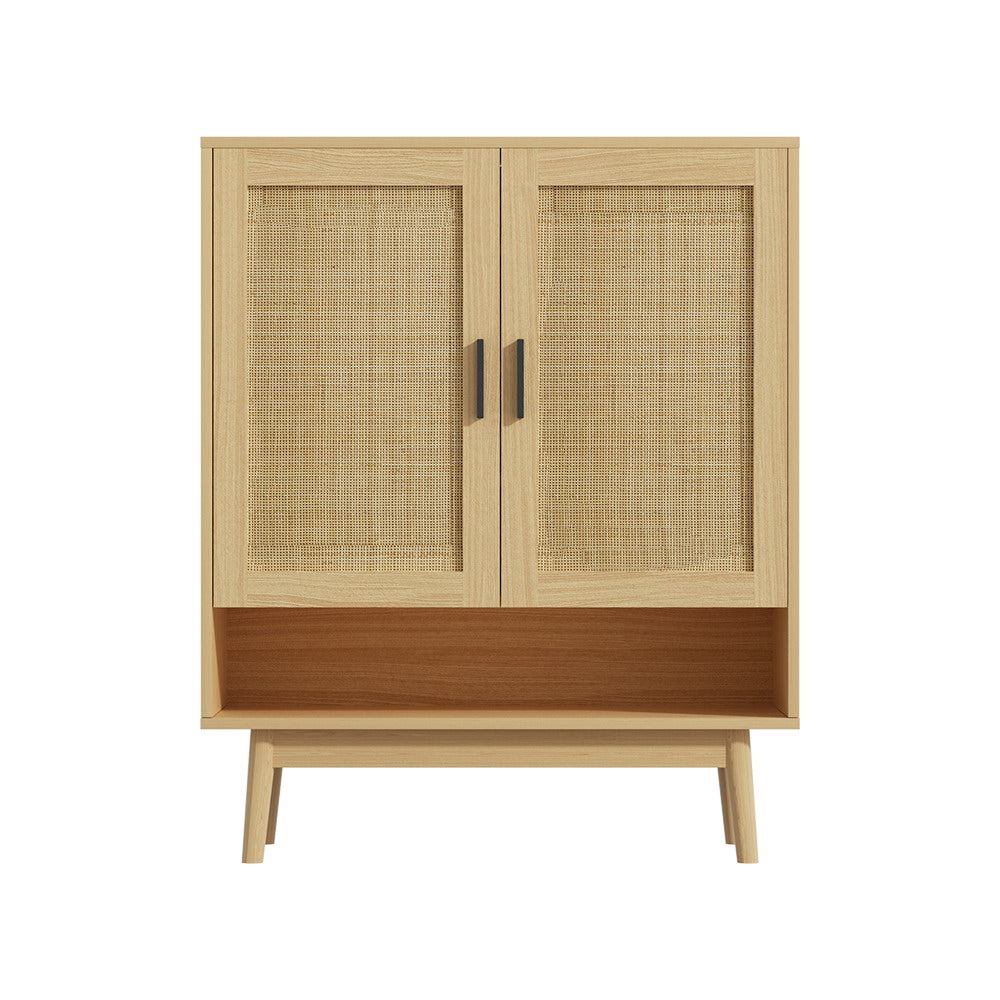 Glenthompson Rattan 5 Tier Shoe Cabinet, Wood image 4