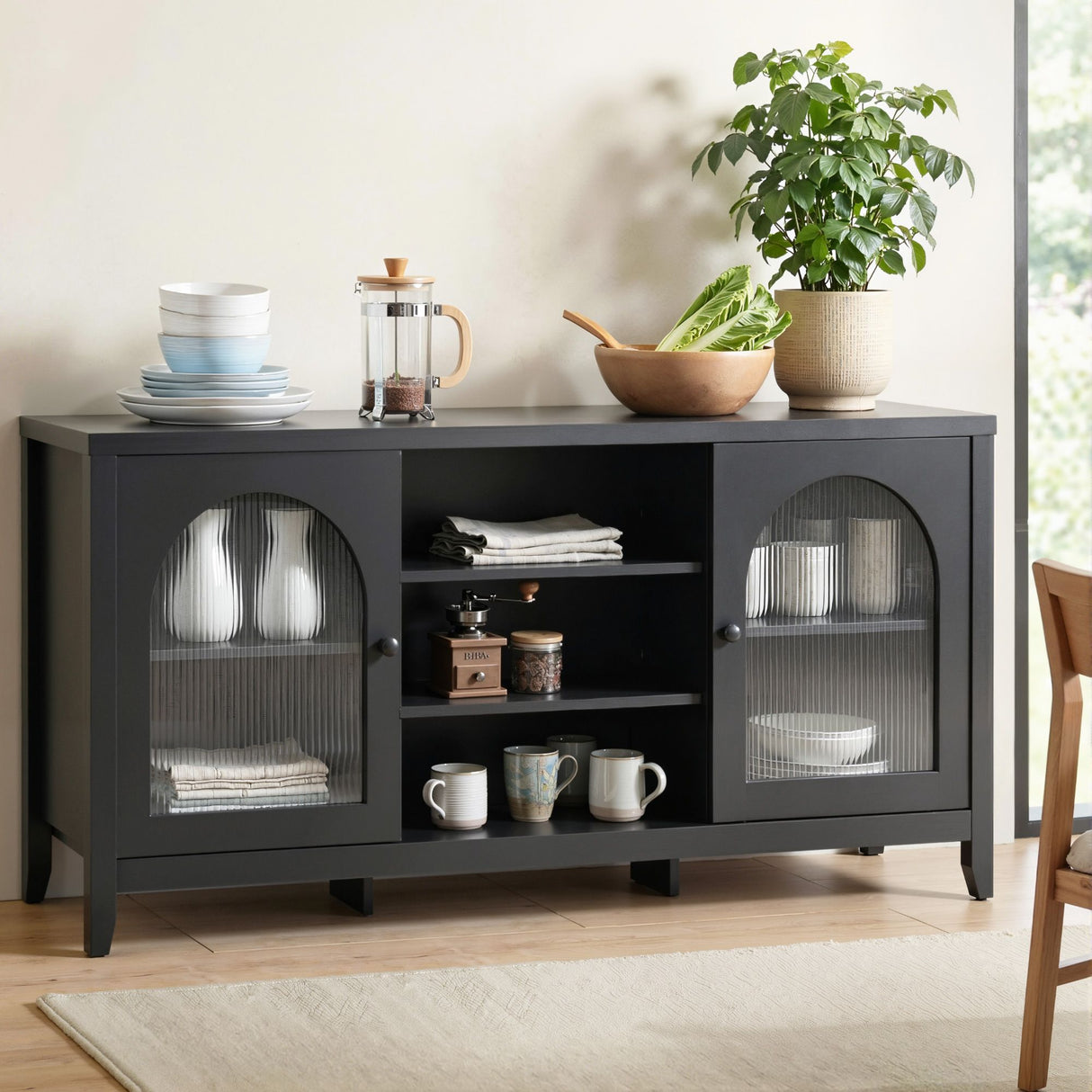 Gol Gol 2 Door Buffet Sideboard, Black