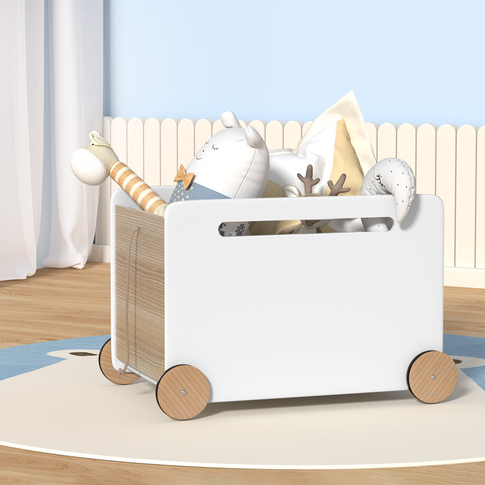 Kids toy box on wheels dimensions