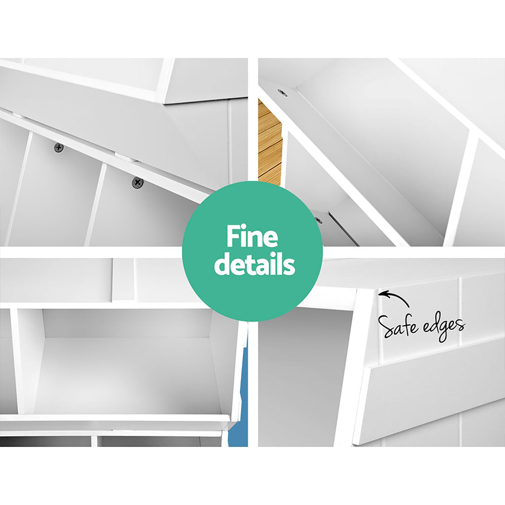Kids Stackable Storage Bookshelf, White
