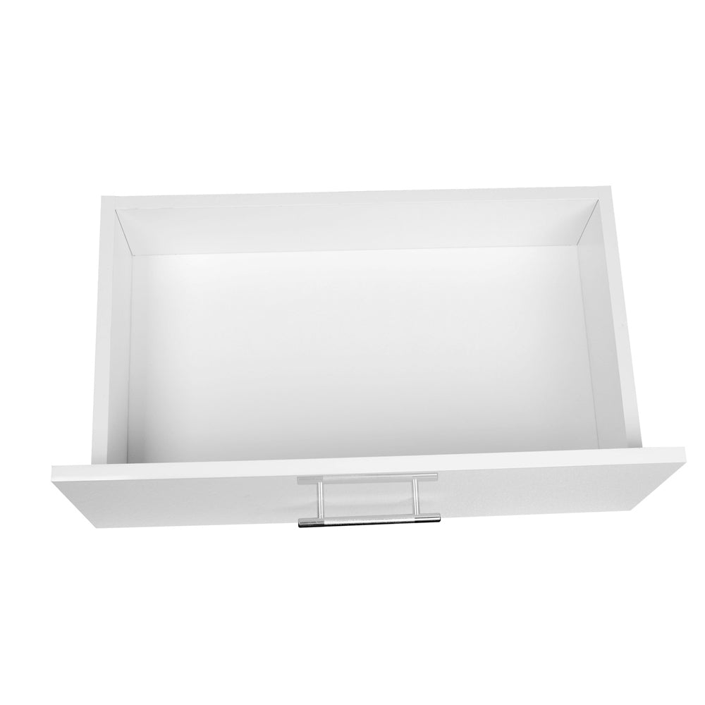 Lismore High Gloss 2 Drawer Bedside Table, White