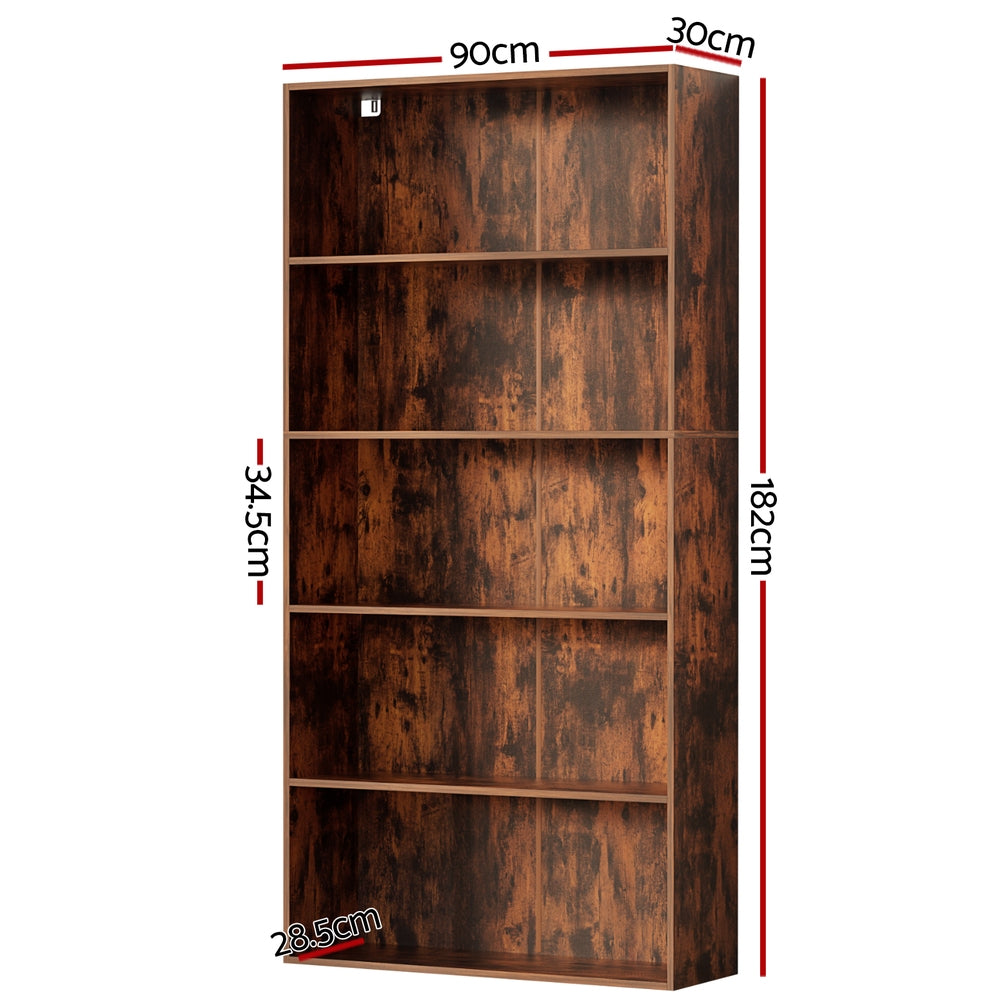 Ovingham 5 Tier Bookshelf, Walnut