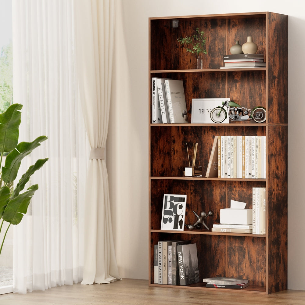 Ovingham 5 Tier Bookshelf, Walnut