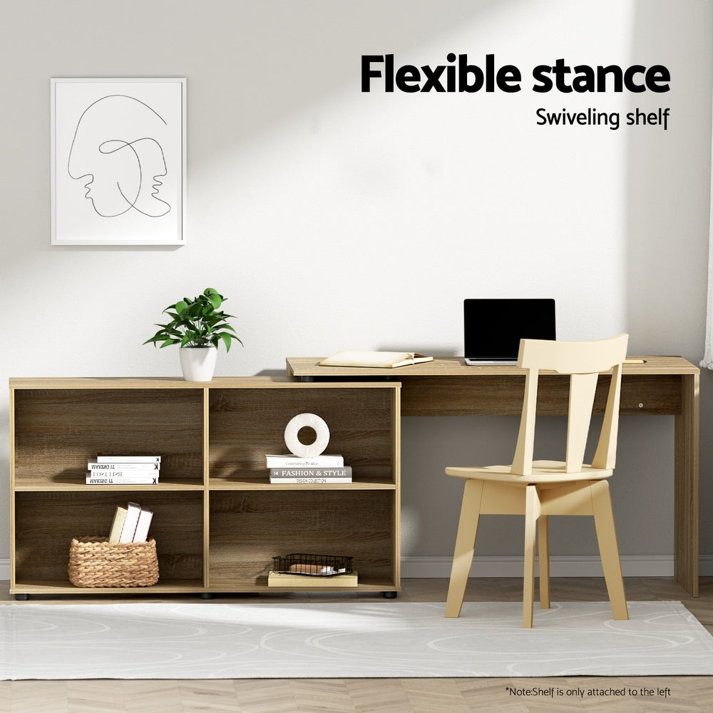 Aranda Computer Desk, Oak 130cm