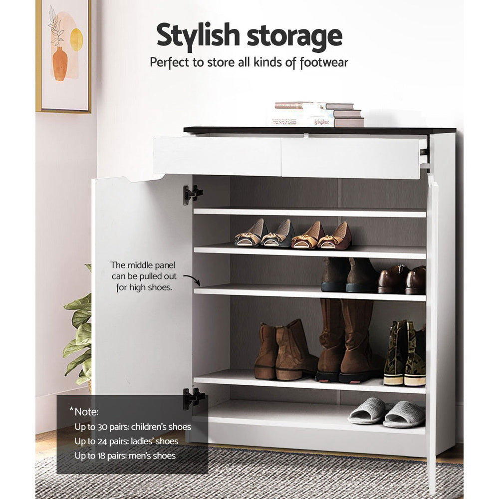 Raglan High Gloss Shoe Cabinet, White image 5