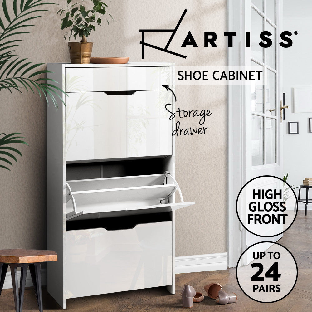 Brimpaen 24 Pair Shoe Cabinet, White image 4
