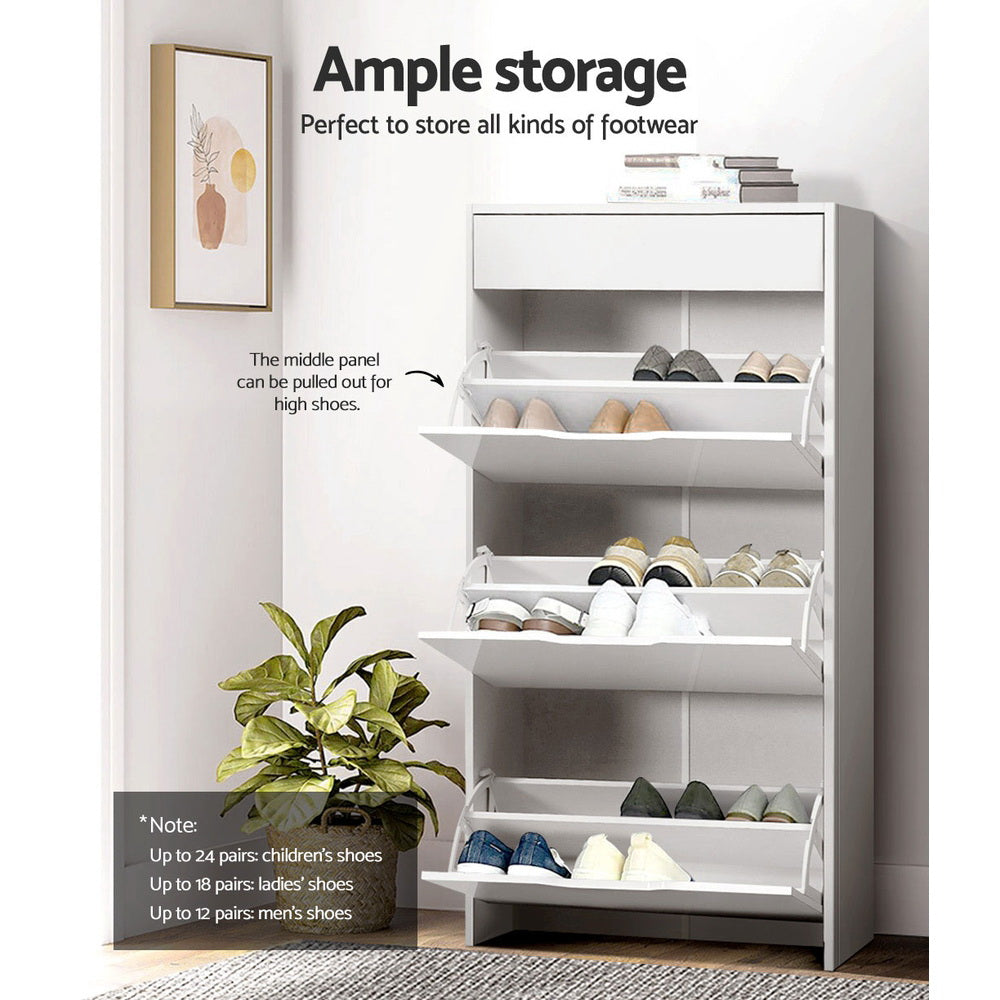 Brimpaen 24 Pair Shoe Cabinet, White image 5