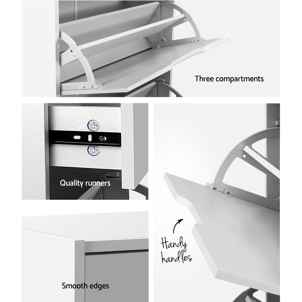 Brimpaen 24 Pair Shoe Cabinet, White image 7