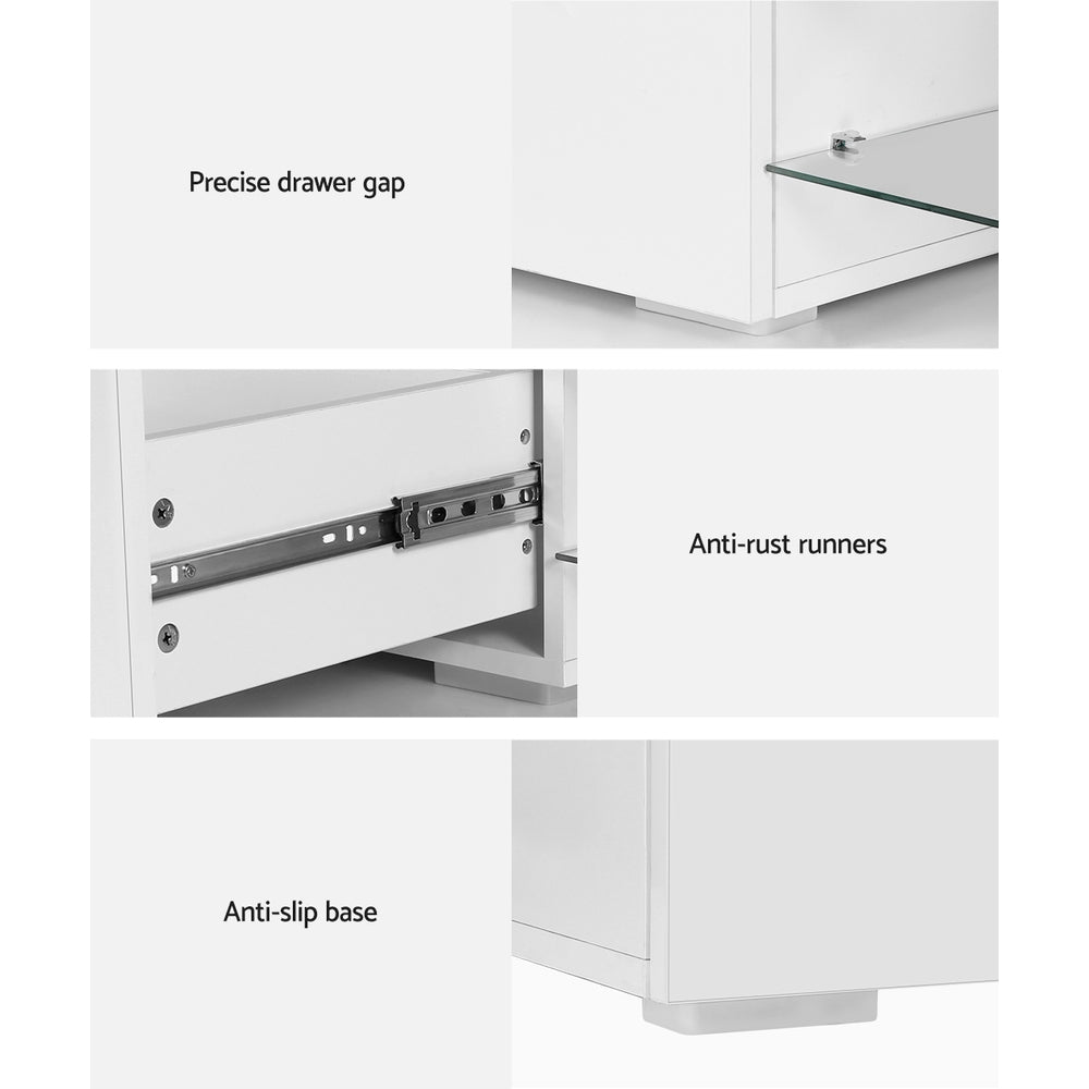 Huonville white and wood 180cm dual tone entertainment unit in a modern living room