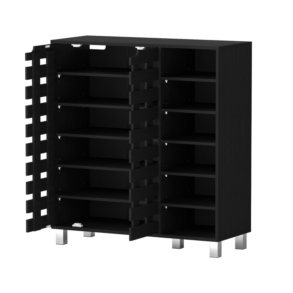 Artiss 6-Tier 24-Pair Black Shoe Rack Cabinet with Storage Shelf — Allure Home Collections