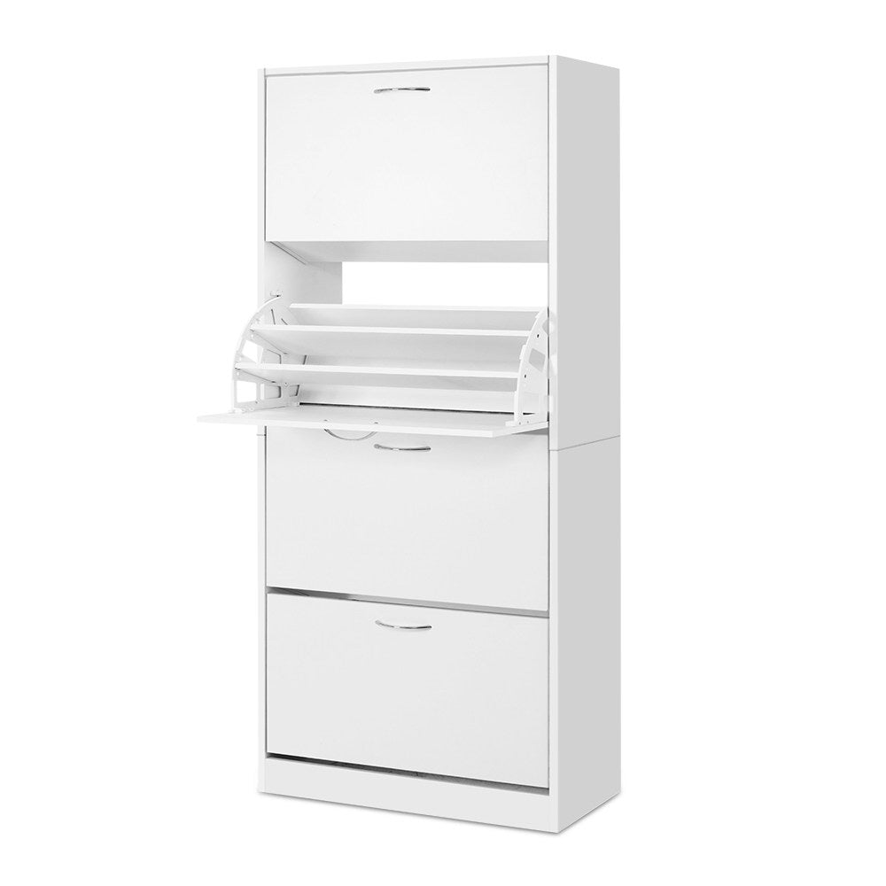 Halls Gap 60 Pair Shoe Cabinet, White image 2