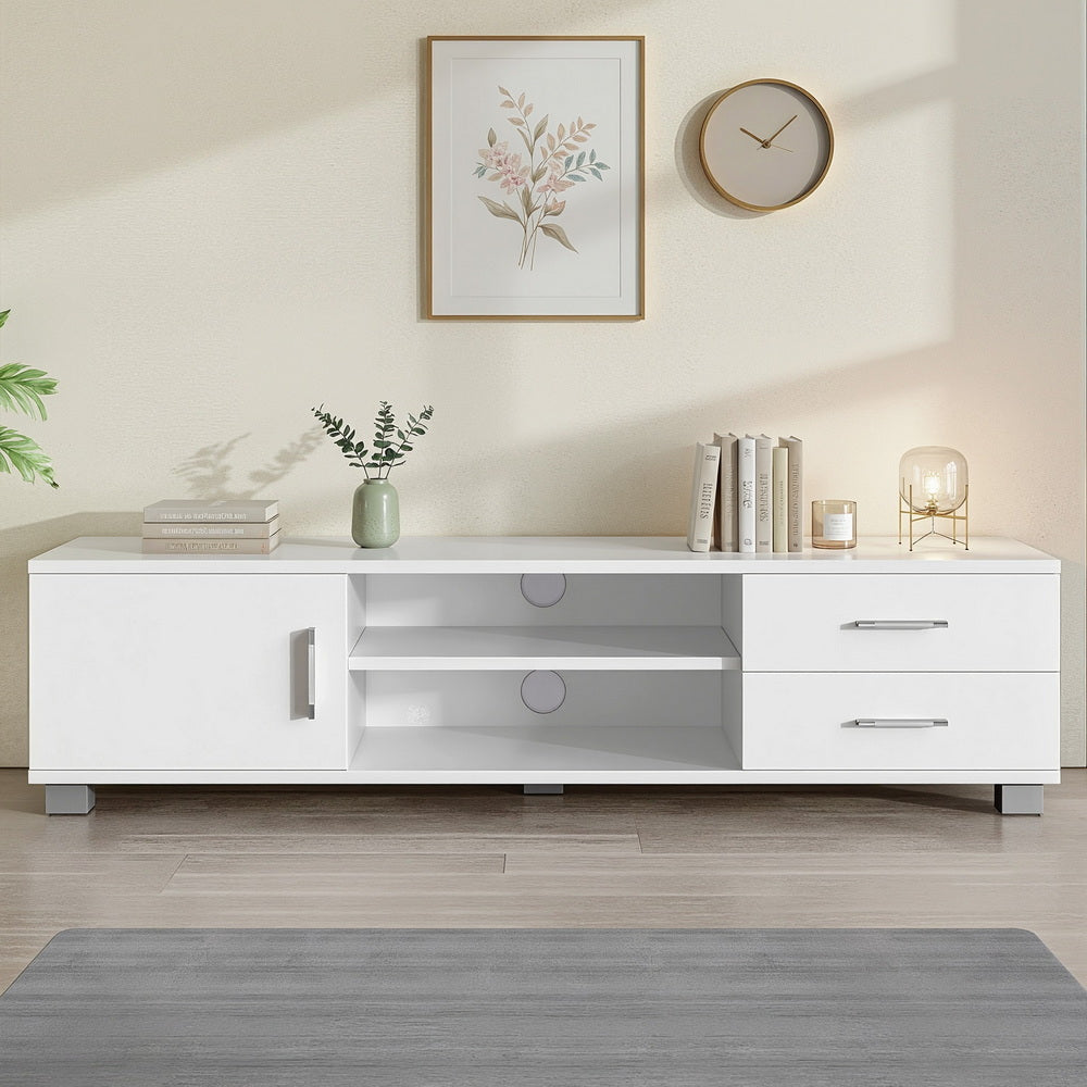Artiss Dylan 120cm White TV Entertainment Unit — Allure Home Collections