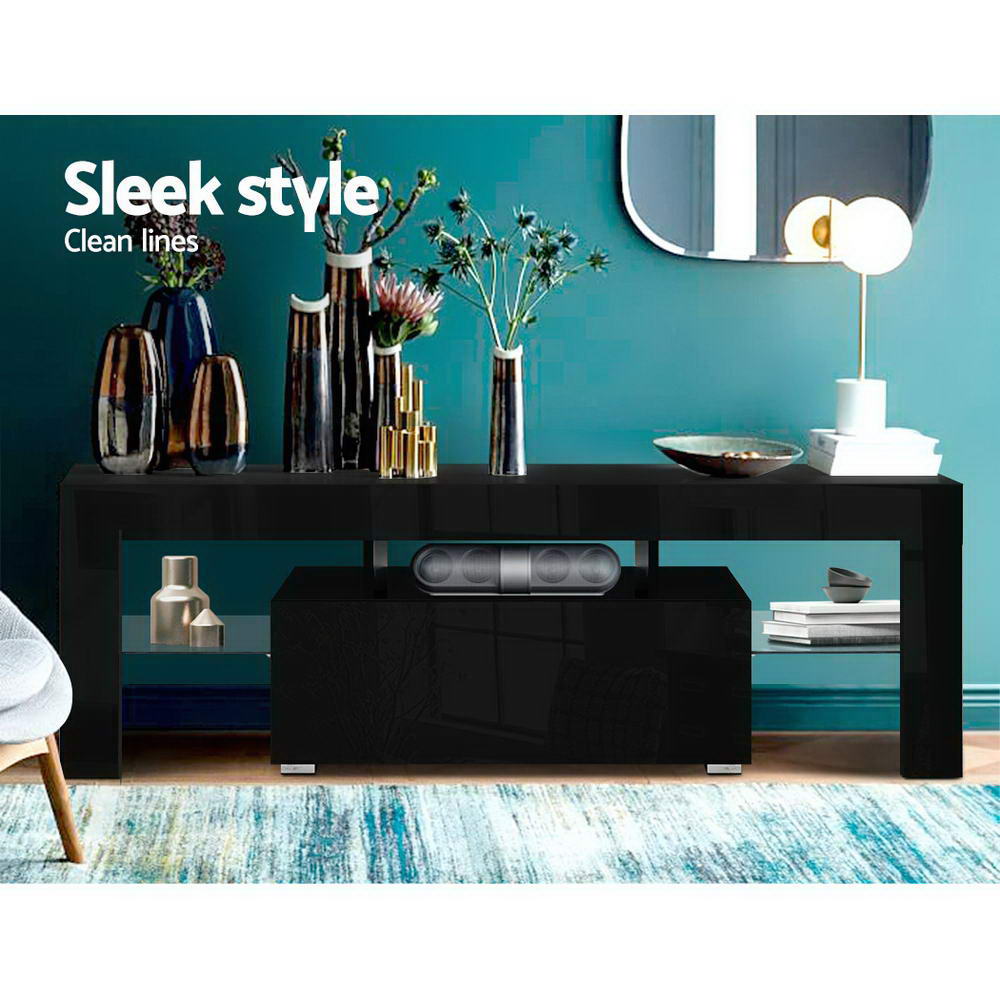 Artiss Elo LED Entertainment Unit — Black or White, Low-Profile Media Console — Allure Home Collections