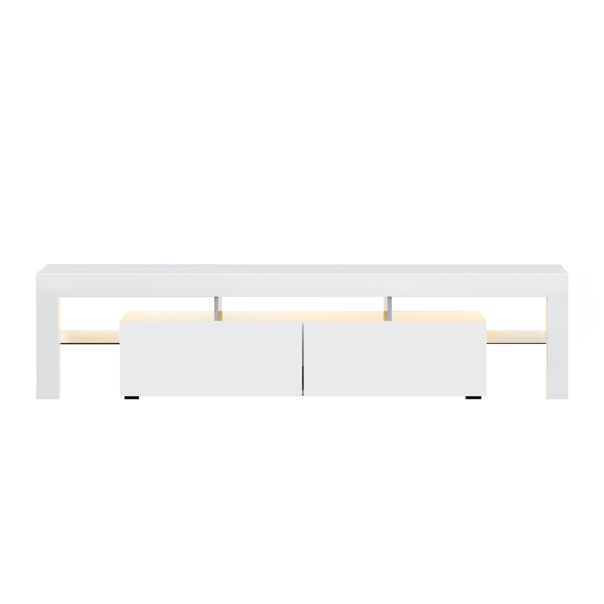 Blackmans Bay white 189cm LED entertainment unit with RGB lighting in a modern living room