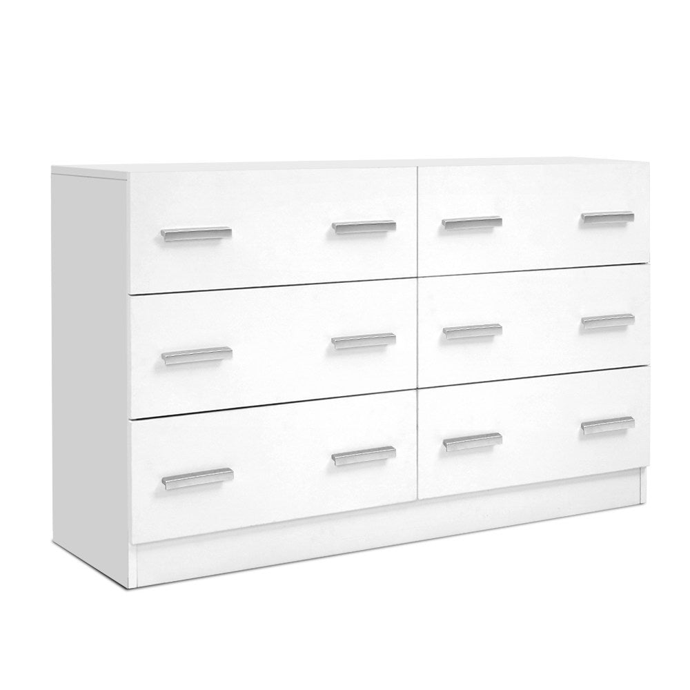 Bargo 6 Drawer Lowboy, White