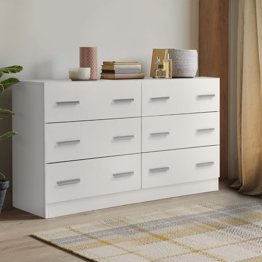 Bargo 6 Drawer Lowboy, White