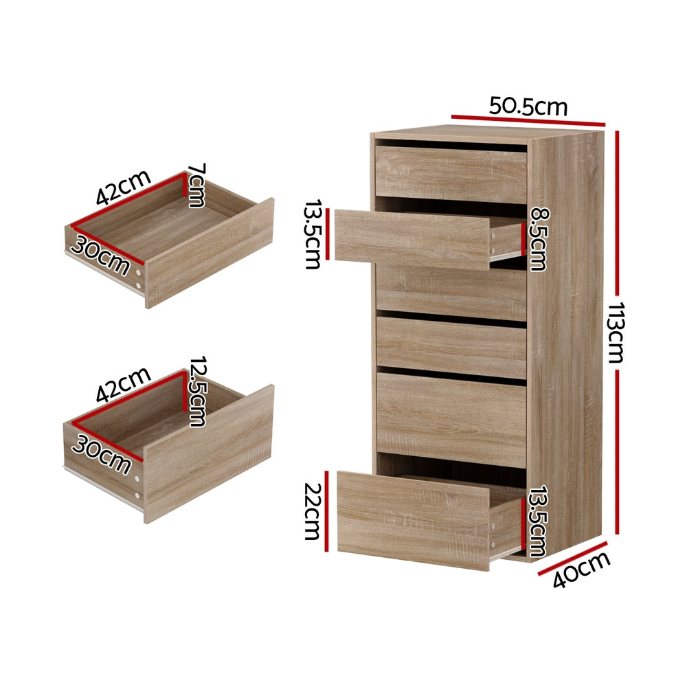 Medway 6 Drawer Tallboy, Pine