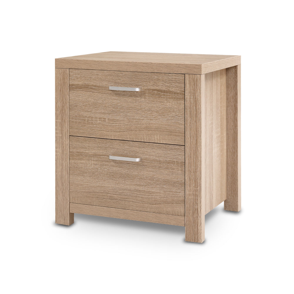 Wollongbar 2 Drawer Bedside Table, Pine