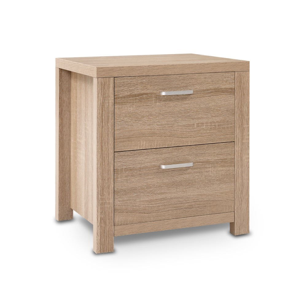 Wollongbar 2 Drawer Bedside Table, Pine