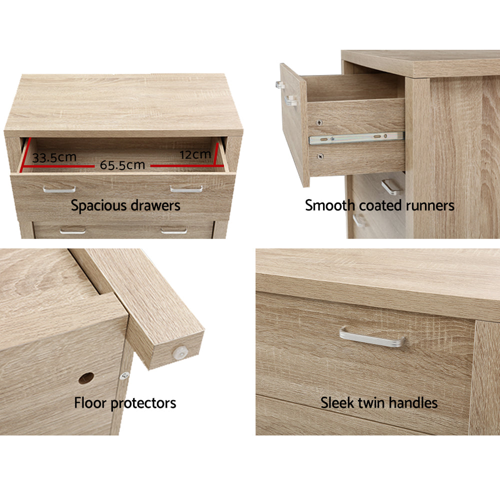 Colo Vale 5 Drawer Tallboy, Pine view 5