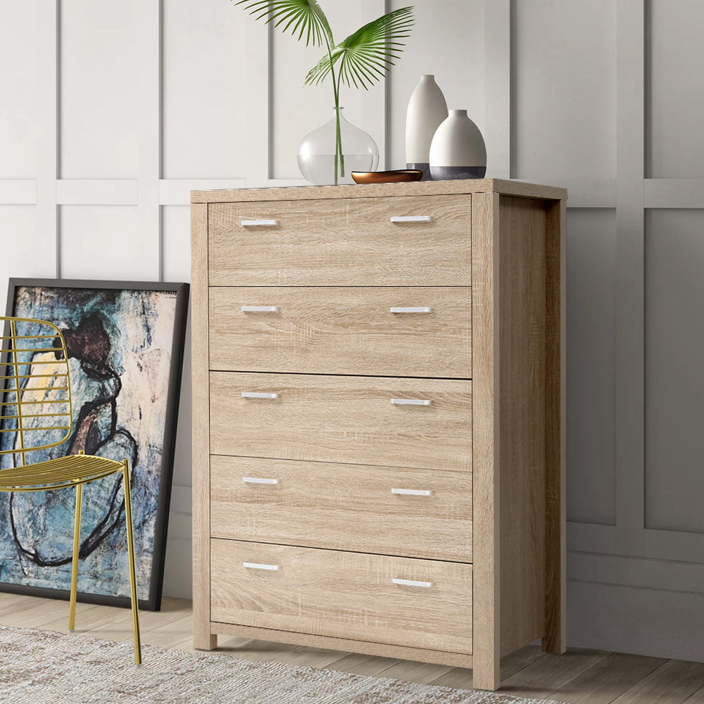 Colo Vale 5 Drawer Tallboy, Pine