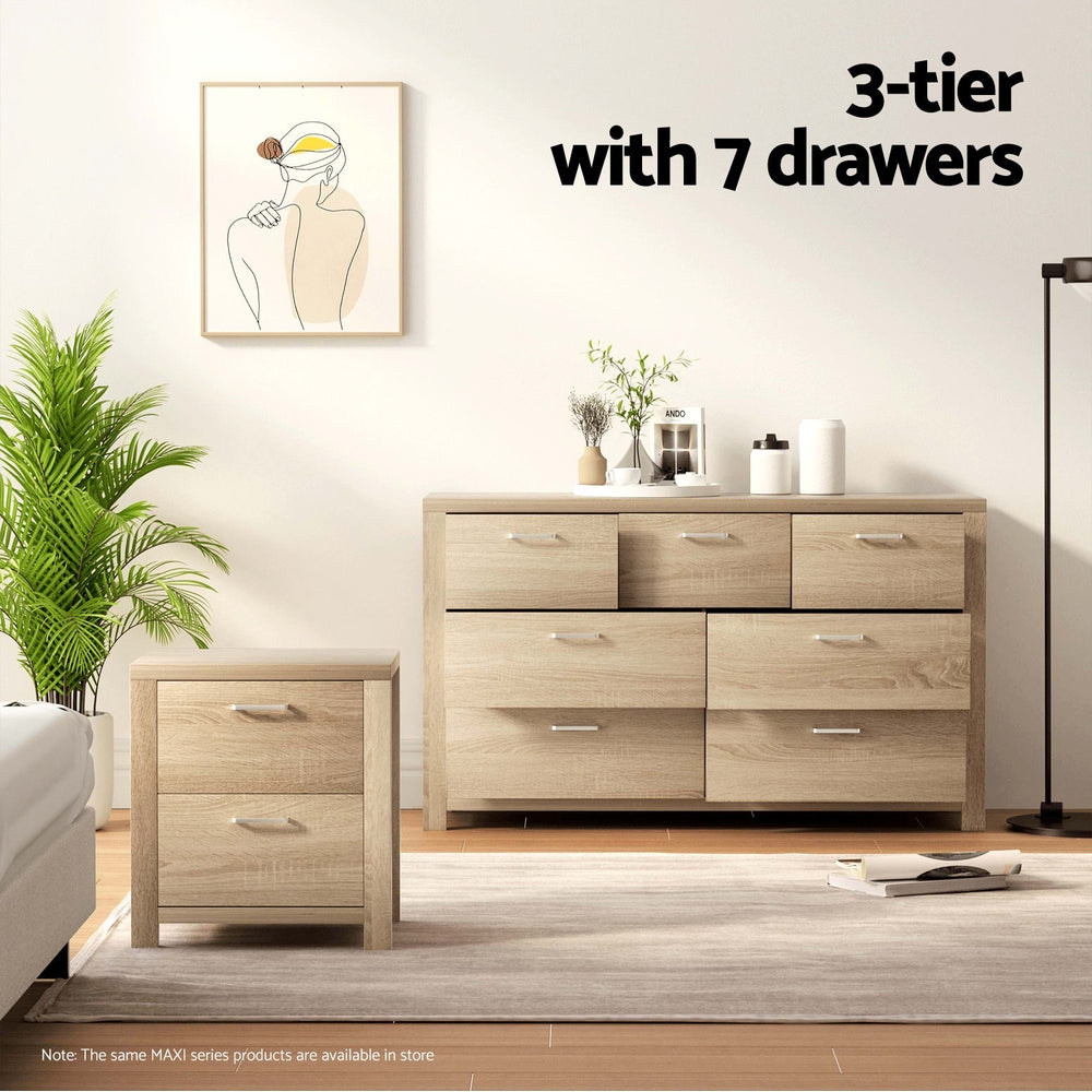 Picton 7 Drawer Lowboy, Oak