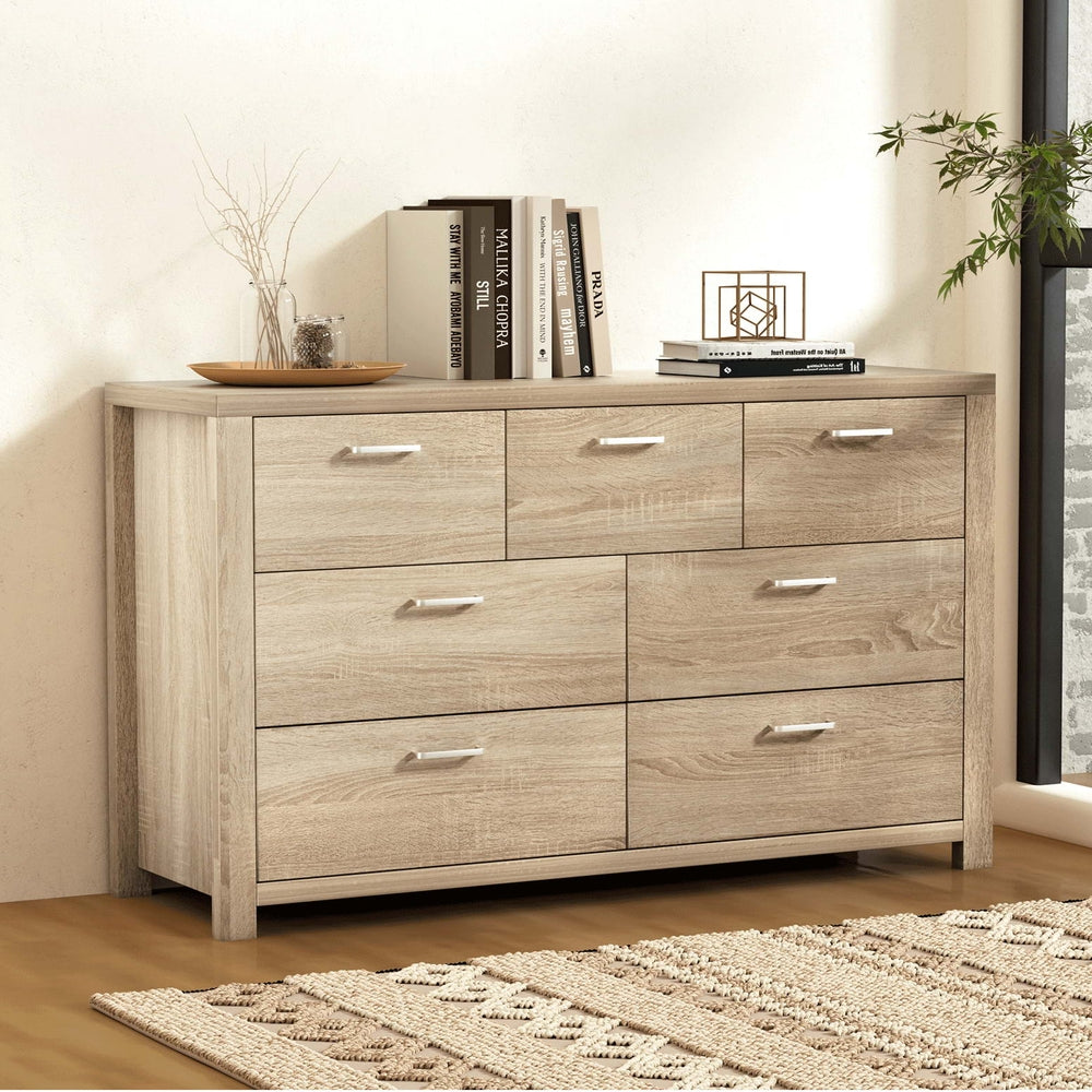 Picton 7 Drawer Lowboy, Oak