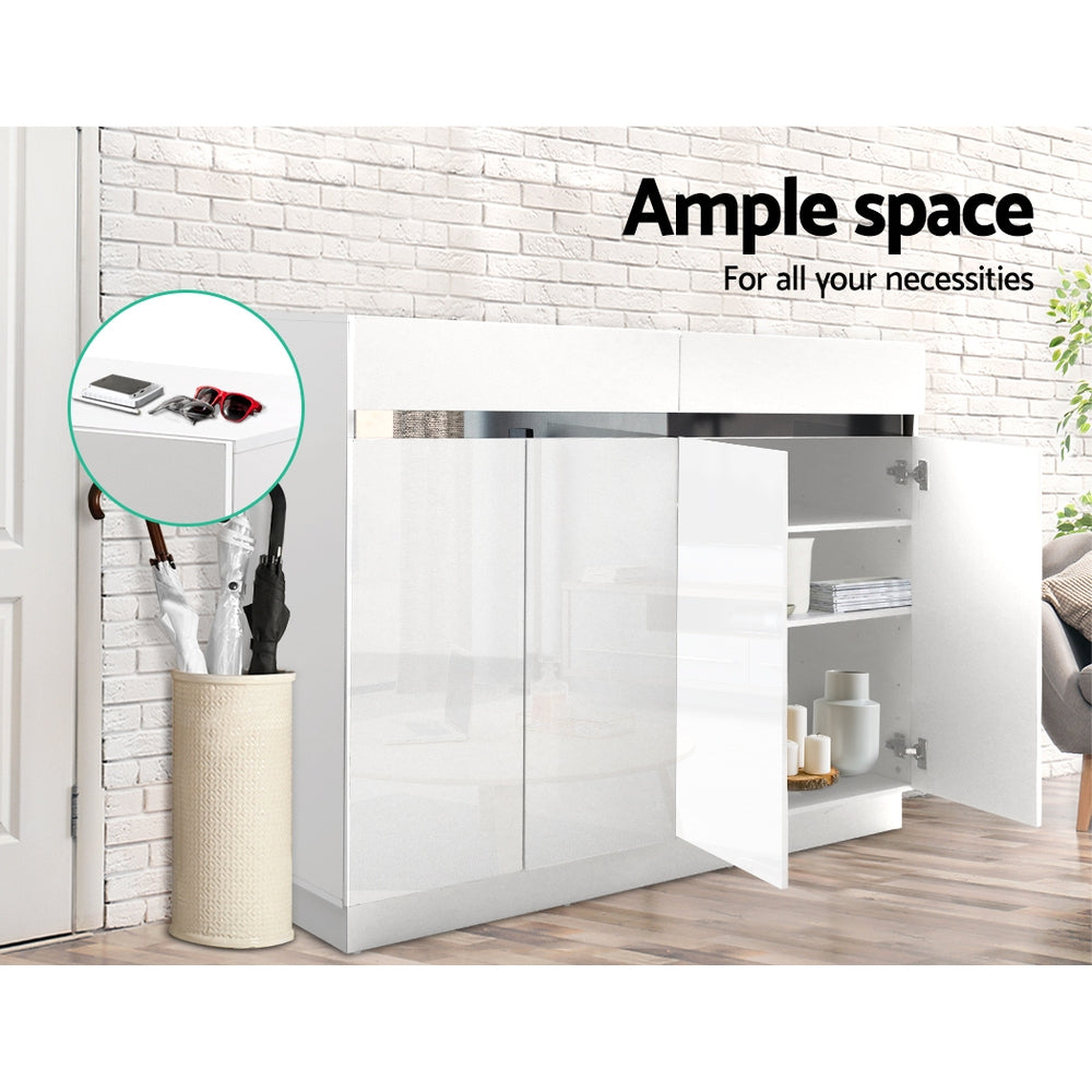Hawkesdale High Gloss Shoe Cabinet, White
