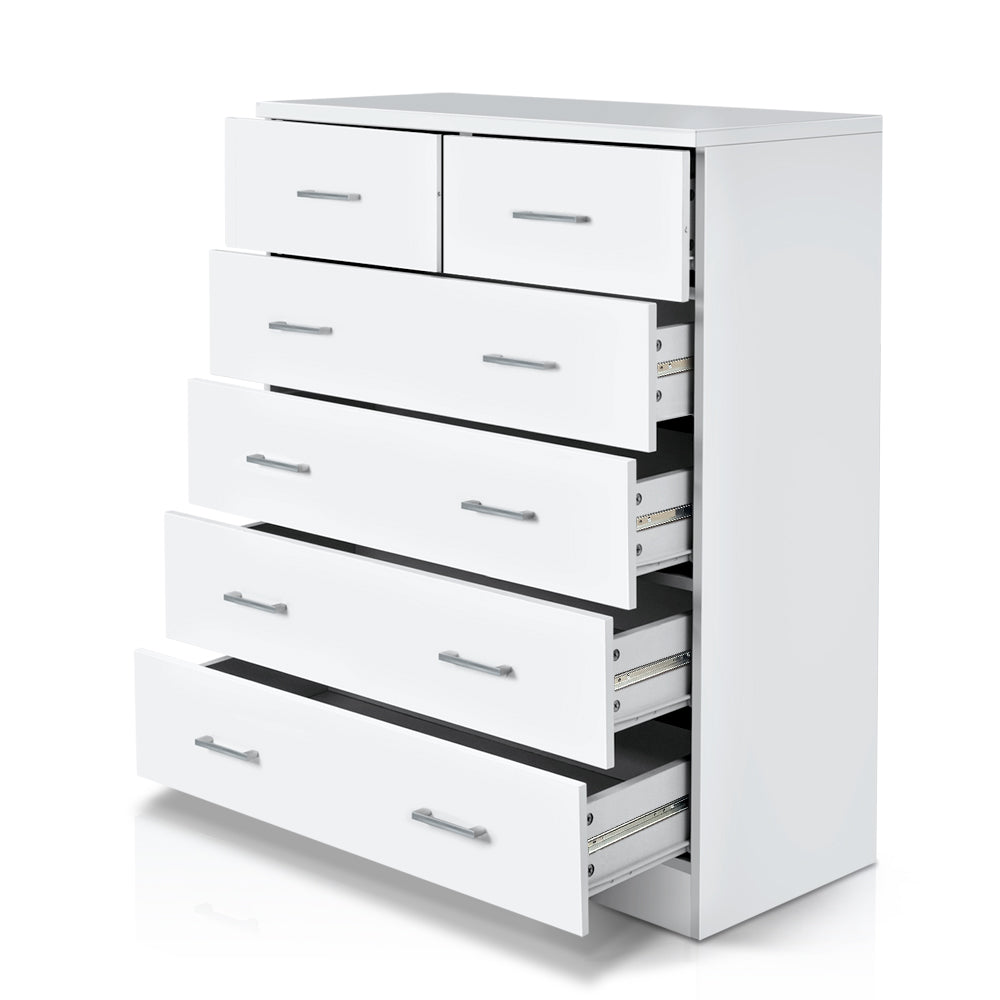 Yanderra 6 Drawer Tallboy, White