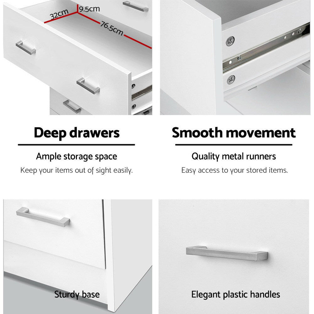 Yanderra 6 Drawer Tallboy, White