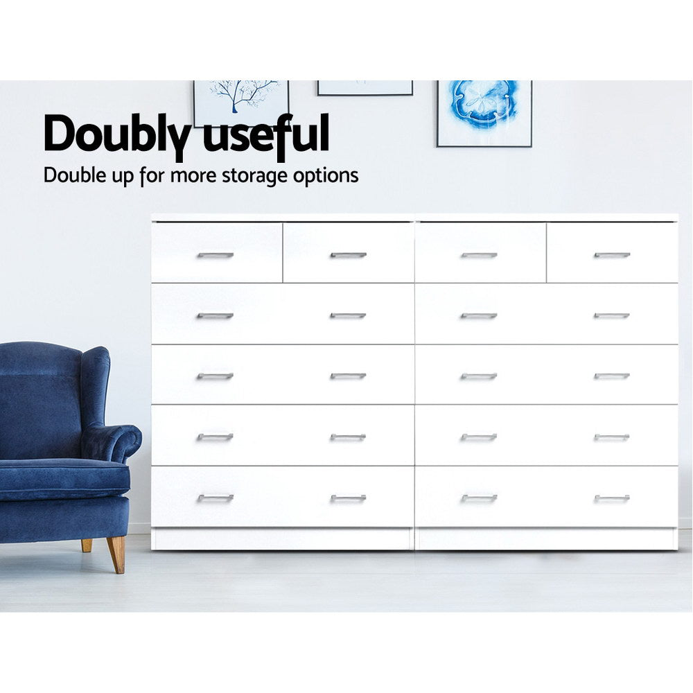 Yanderra 6 Drawer Tallboy, White