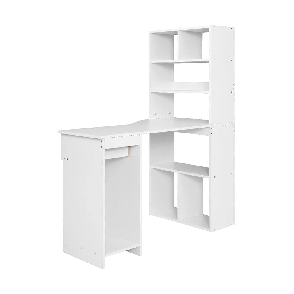 Artiss 120cm White Computer Desk with Bookshelf and Drawer — Allure Home Collections