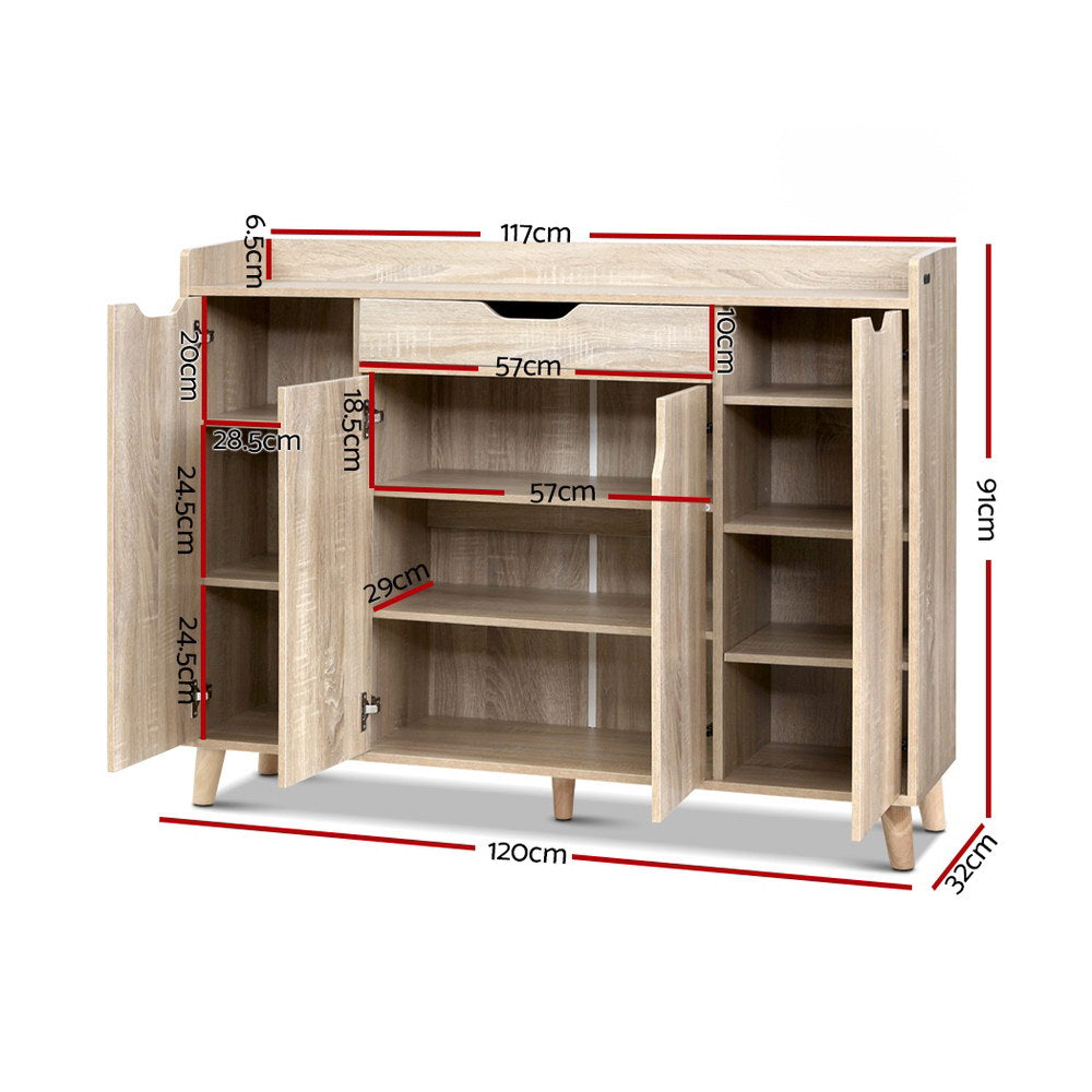 Cavendish 26 Pair Shoe Cabinet, Pine image 3