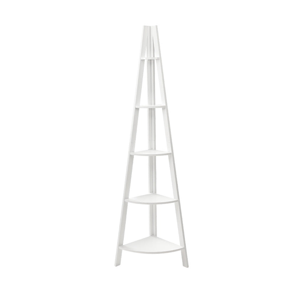 Erindale 5 Tier Corner Bookshelf, White